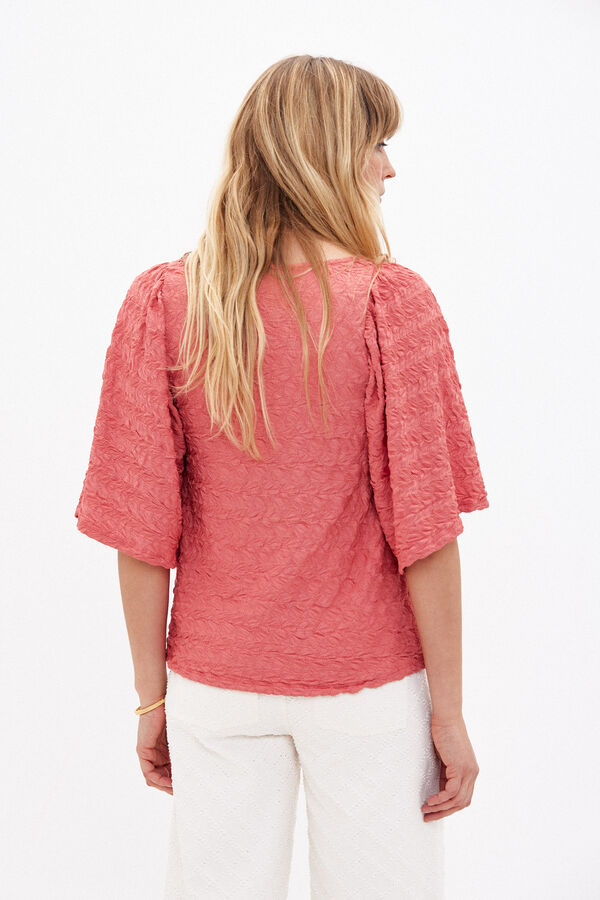 Hoss Intropia Tella. Textured T-shirt Pink