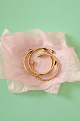 Hoss Intropia Leslie. Gold-plated stone bracelet Brown