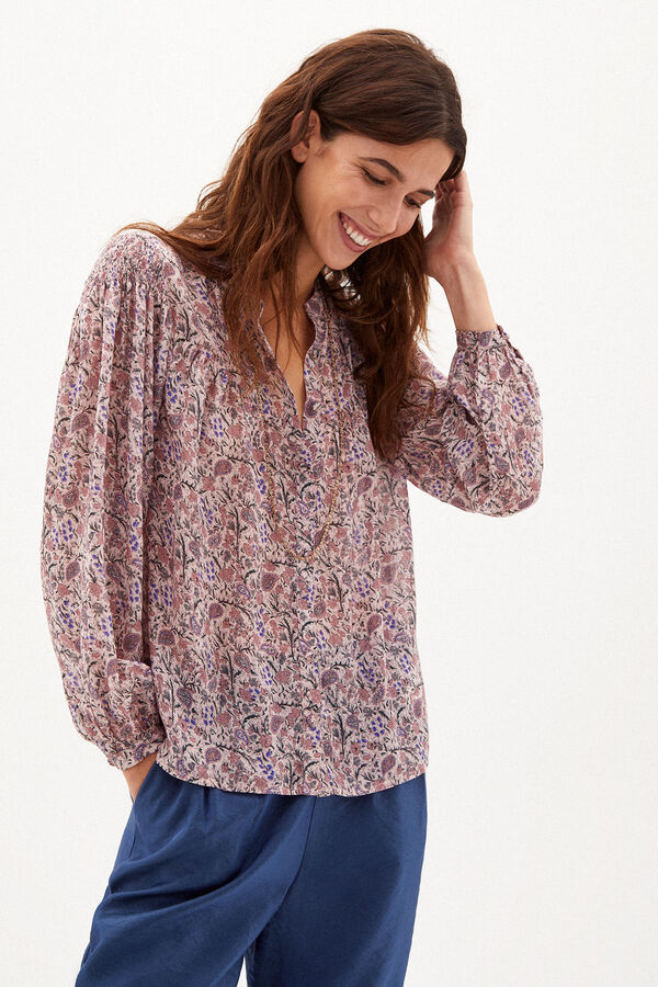 Hoss Intropia Vega printed floaty shirt Purple
