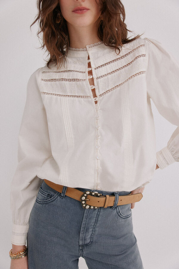 Hoss Intropia Romantic blouse Catherine Beige