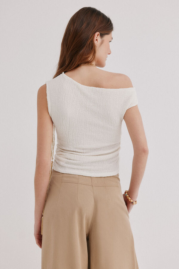 Hoss Intropia Mar&iacute;a. Camiseta asim&eacute;trica Blanco