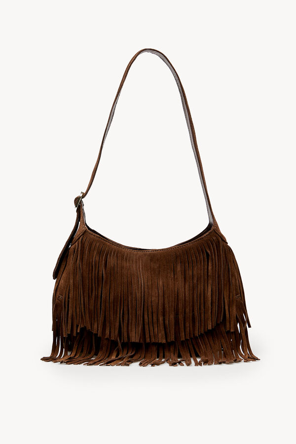 Hoss Intropia Noelia. Bolso flecos Brown