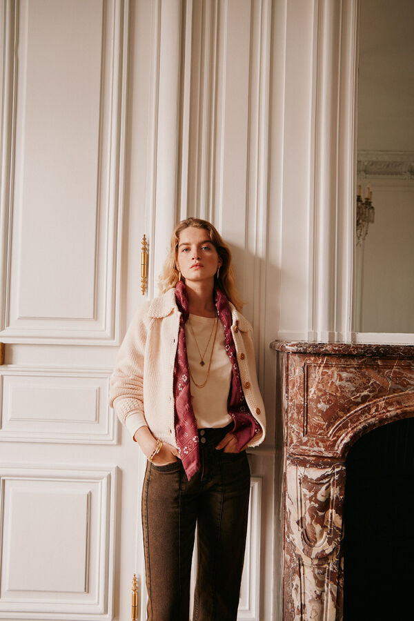 Hoss Intropia Nicole. Cachecol estampado em l&atilde; Granada