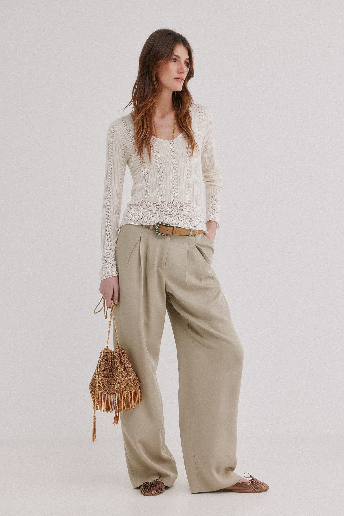 Hoss Intropia Ingrid. Top vazado