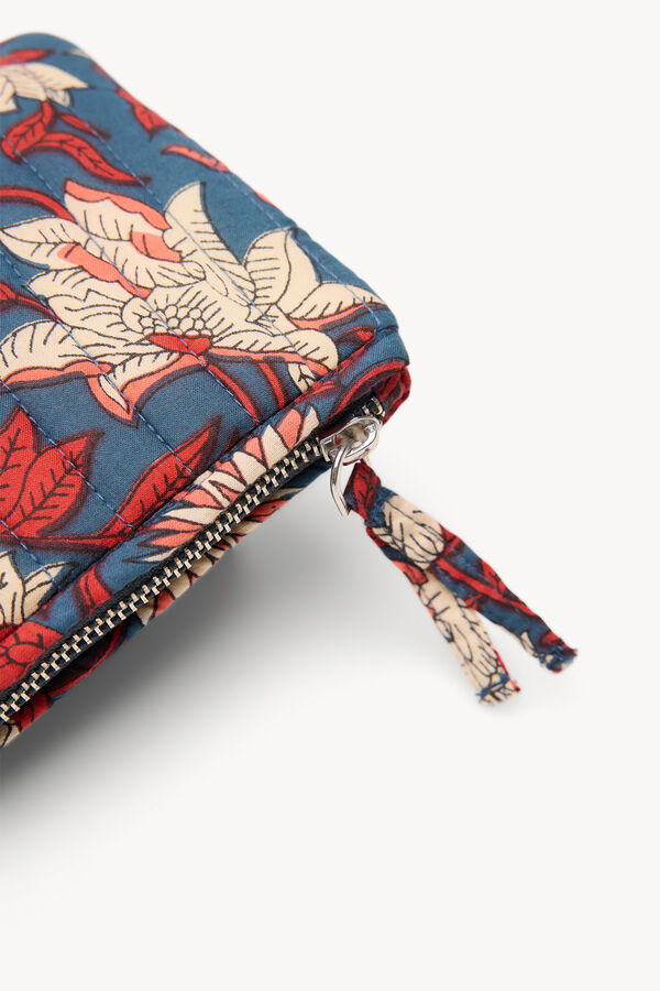 Hoss Intropia Lucina. Carteira estampada acolchoada Azul