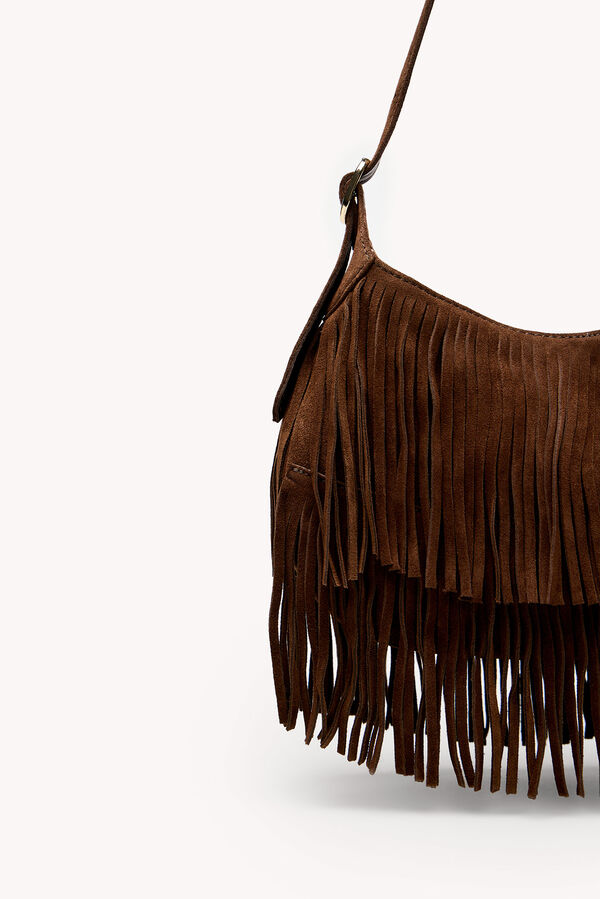 Hoss Intropia Noelia. Bolso flecos Brown