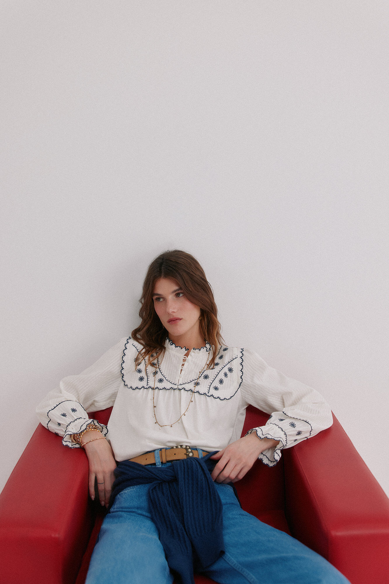 Hoss Intropia Melisa. T-shirt bordada