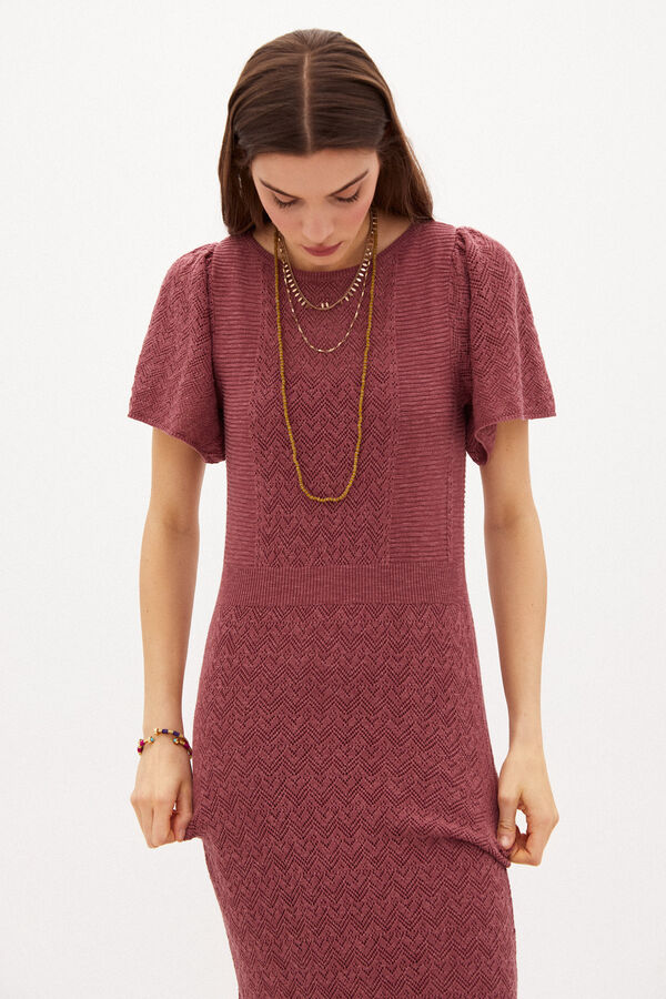Hoss Intropia Berta. Jersey-knit midi dress Pink