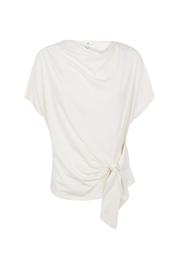 Hoss Intropia Mele. T-shirt em tecido fluido Beige