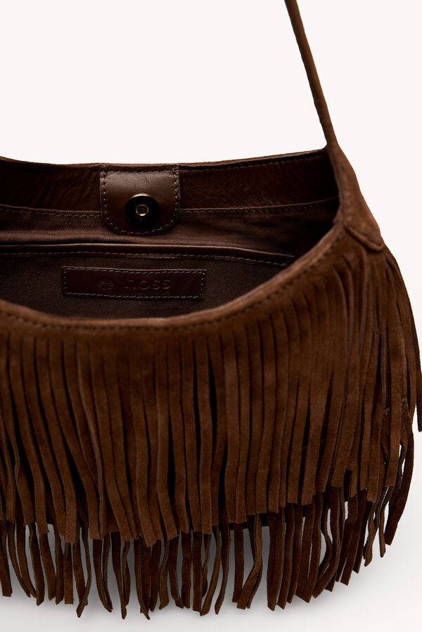 Hoss Intropia Noelia. Bolso flecos Brown