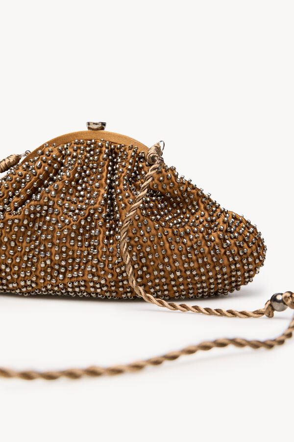 Hoss Intropia Nelsa. Beaded clutch bag Gold