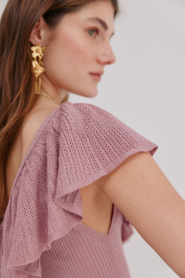 Hoss Intropia Inna. Top con volante Rosa