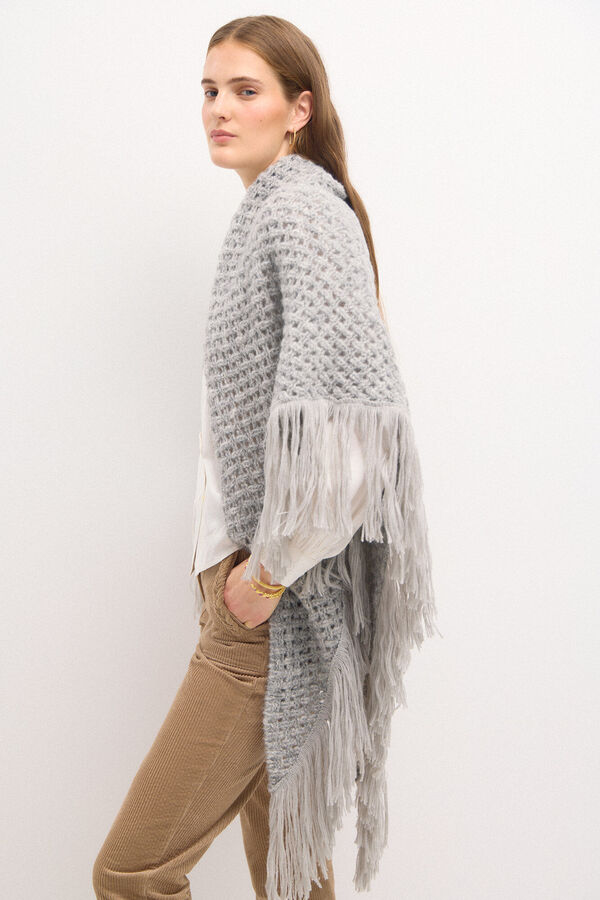 Hoss Intropia Nieves. Chal calado de flecos Gris