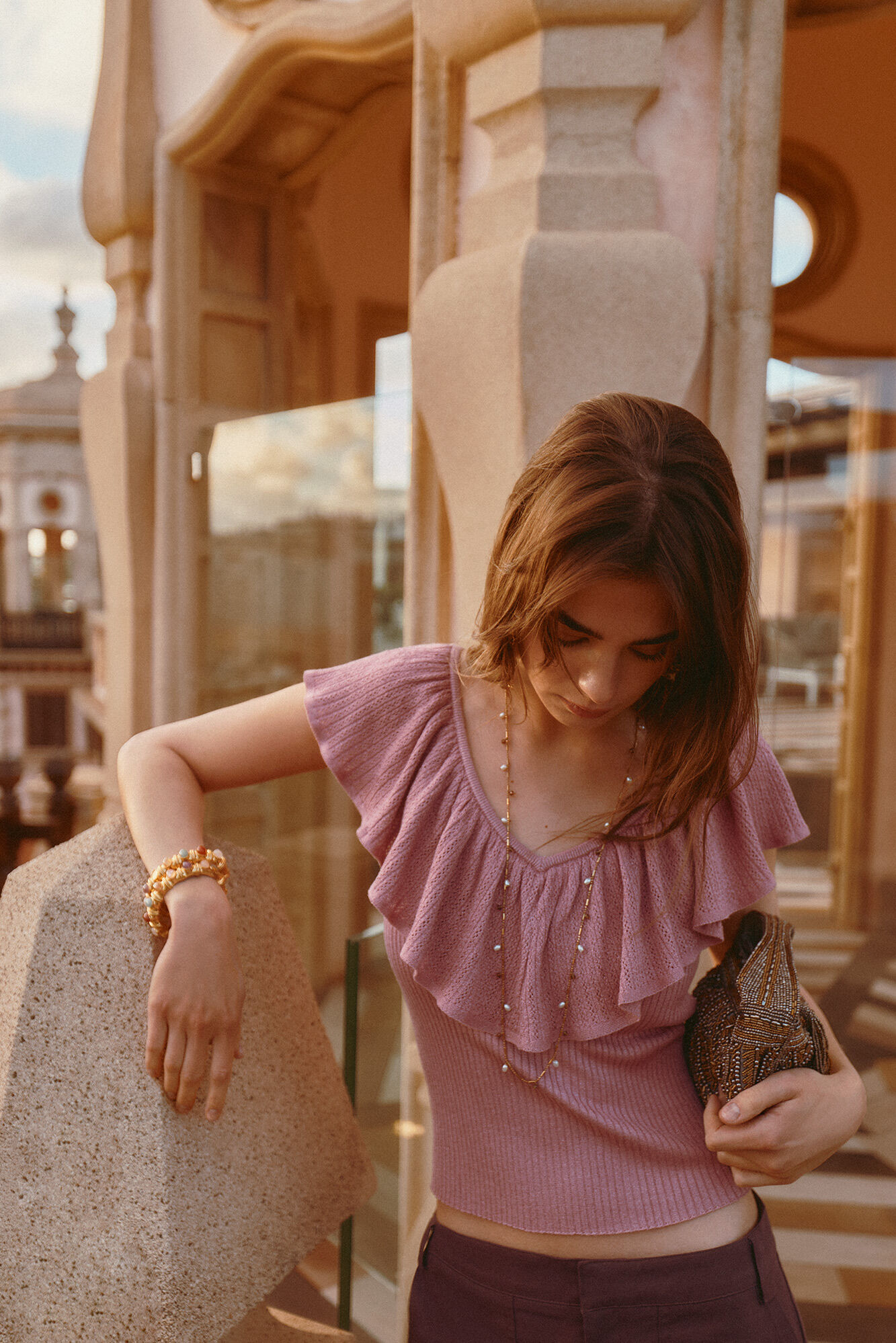 Hoss Intropia Inna. Top com folho