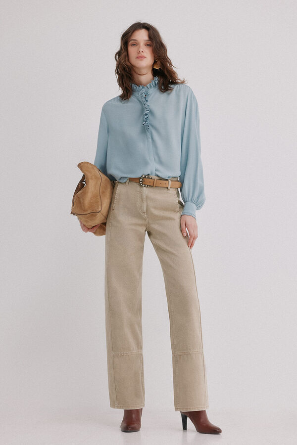 Hoss Intropia Carlota. Blusa rom&acirc;ntica Azul