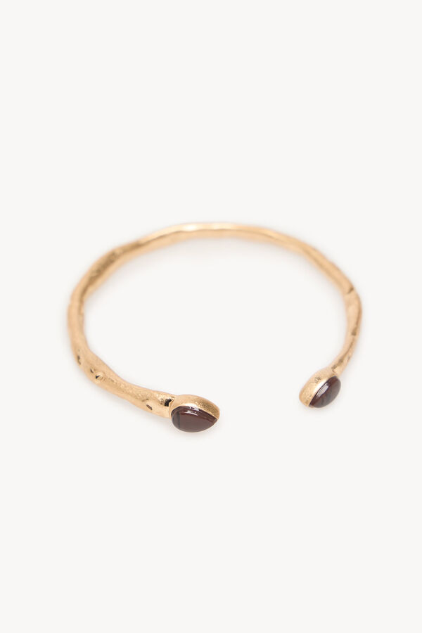 Hoss Intropia Leslie. Gold-plated stone bracelet Brown