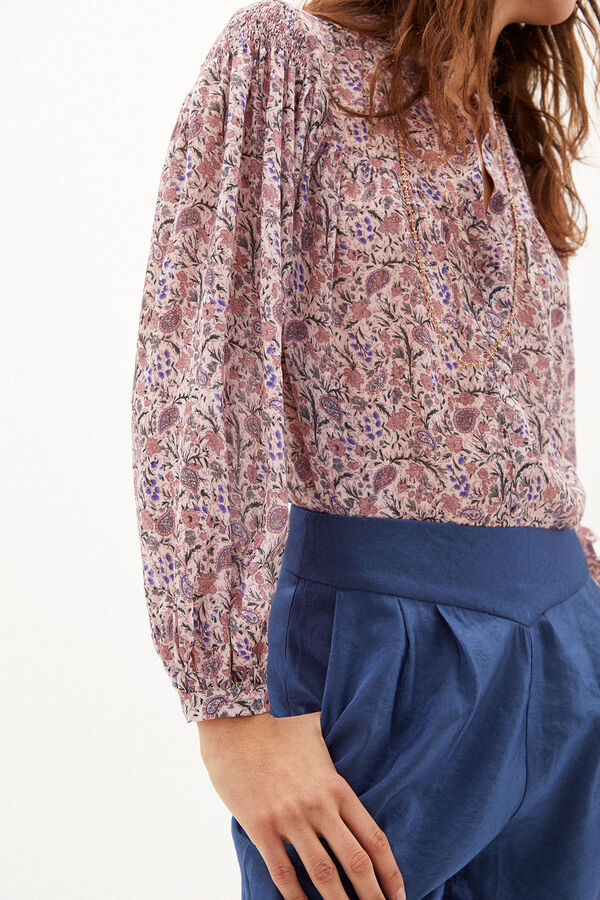 Hoss Intropia Vega printed floaty shirt Purple