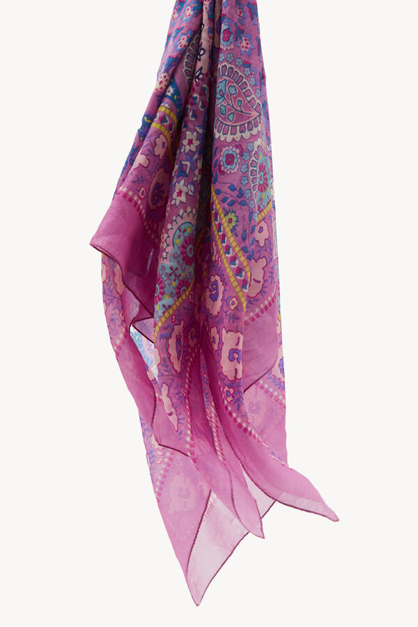 Hoss Intropia Zaida Fular de seda estampado Morado