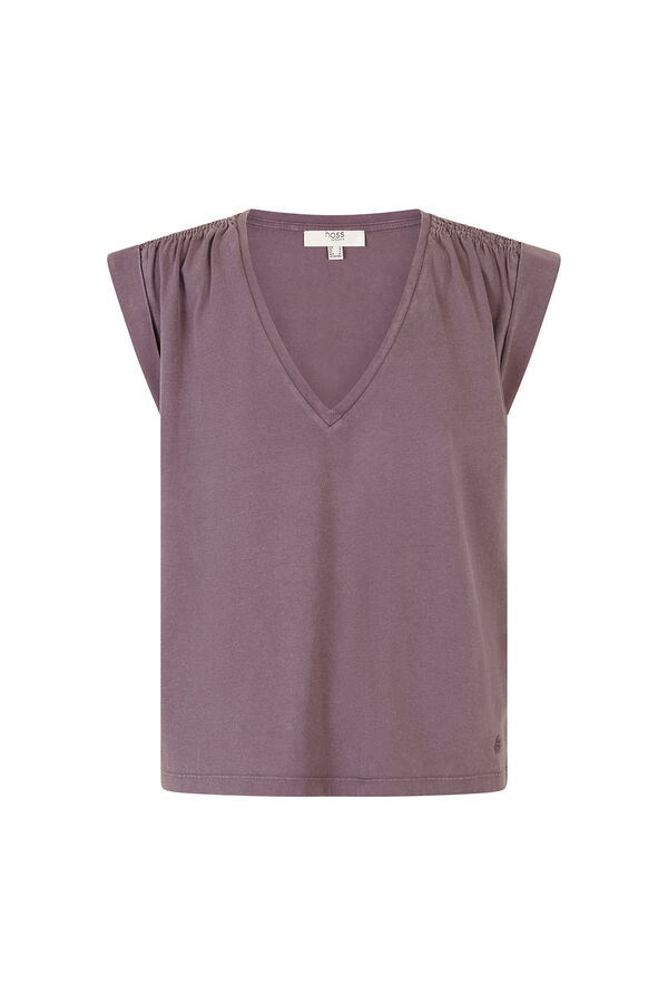 Hoss Intropia Mabel. Camiseta con solapa Morado
