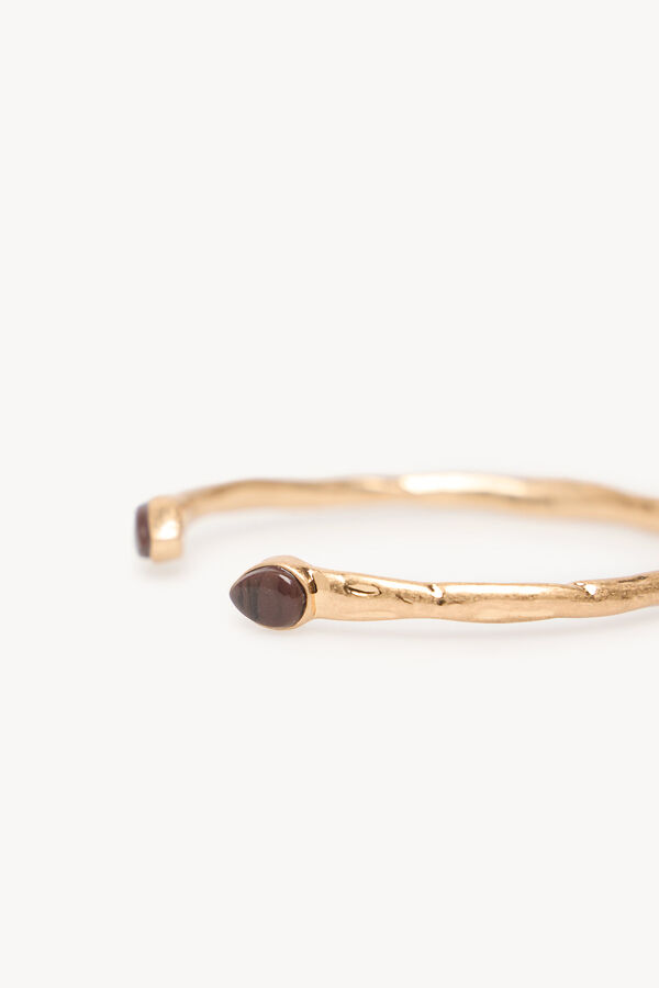 Hoss Intropia Leslie. Gold-plated stone bracelet Brown