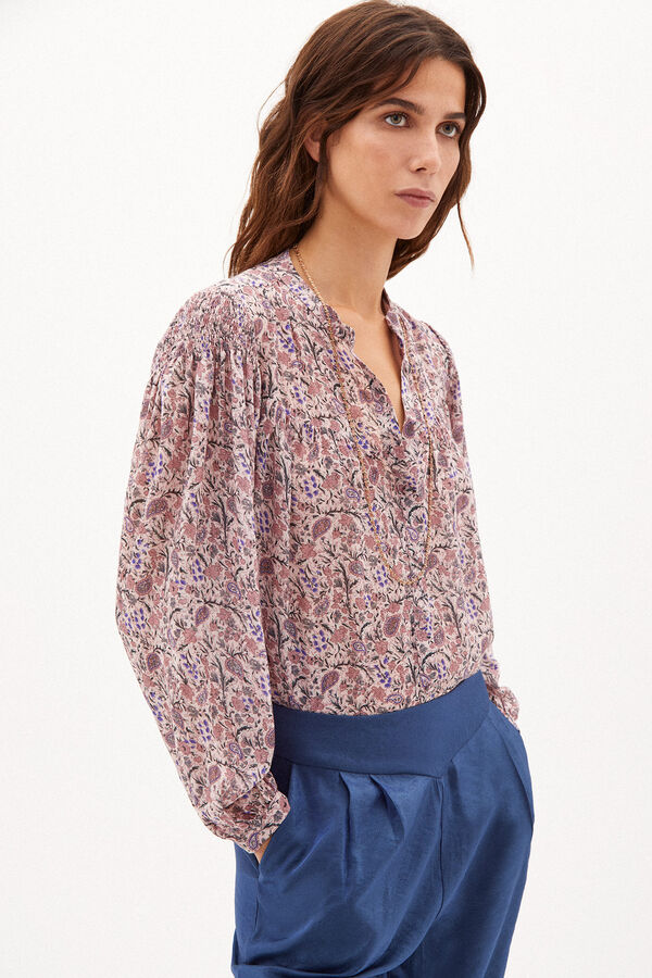 Hoss Intropia Vega printed floaty shirt Purple