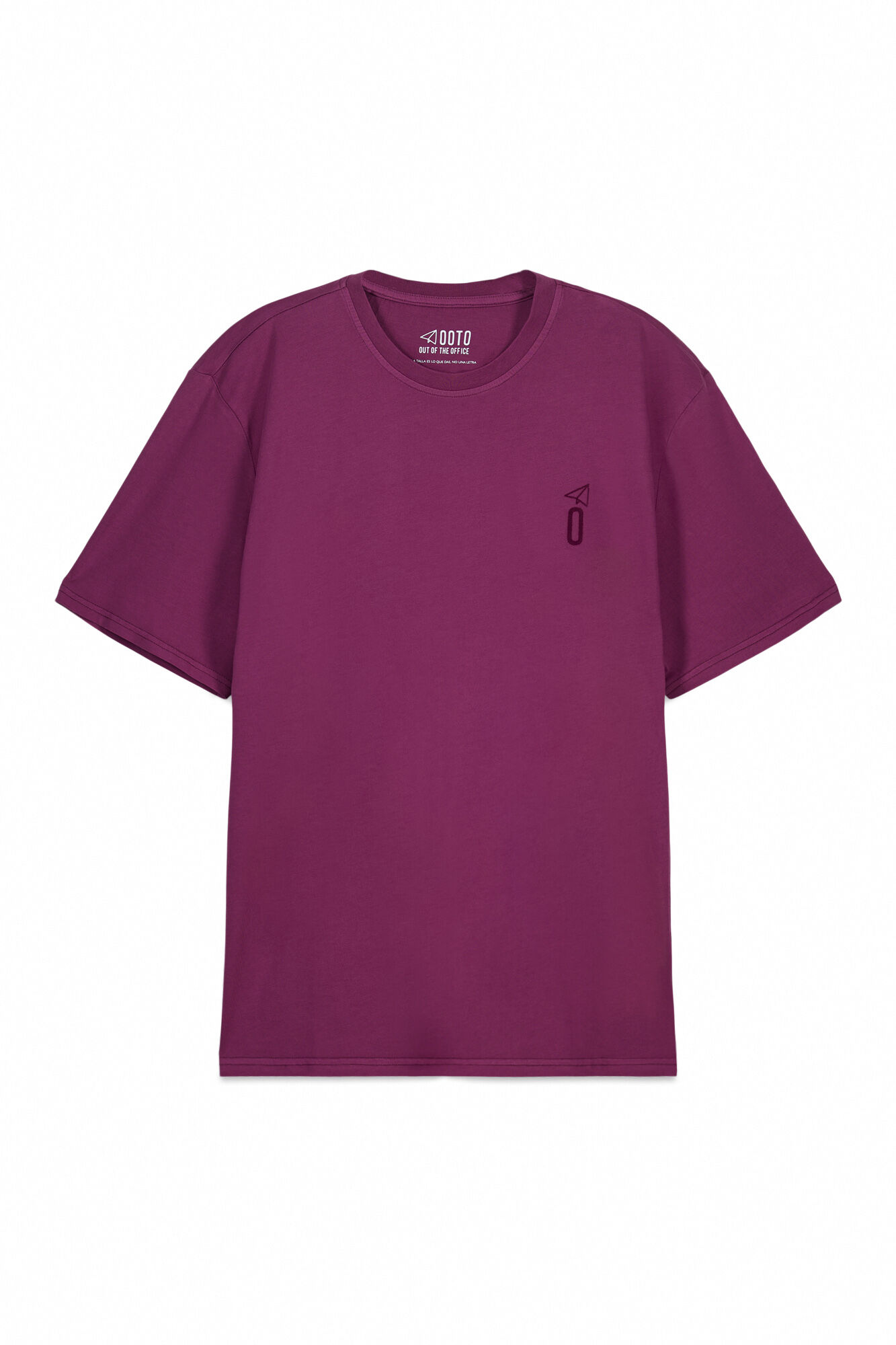OOTO Camiseta b&aacute;sica lavada con estampado
