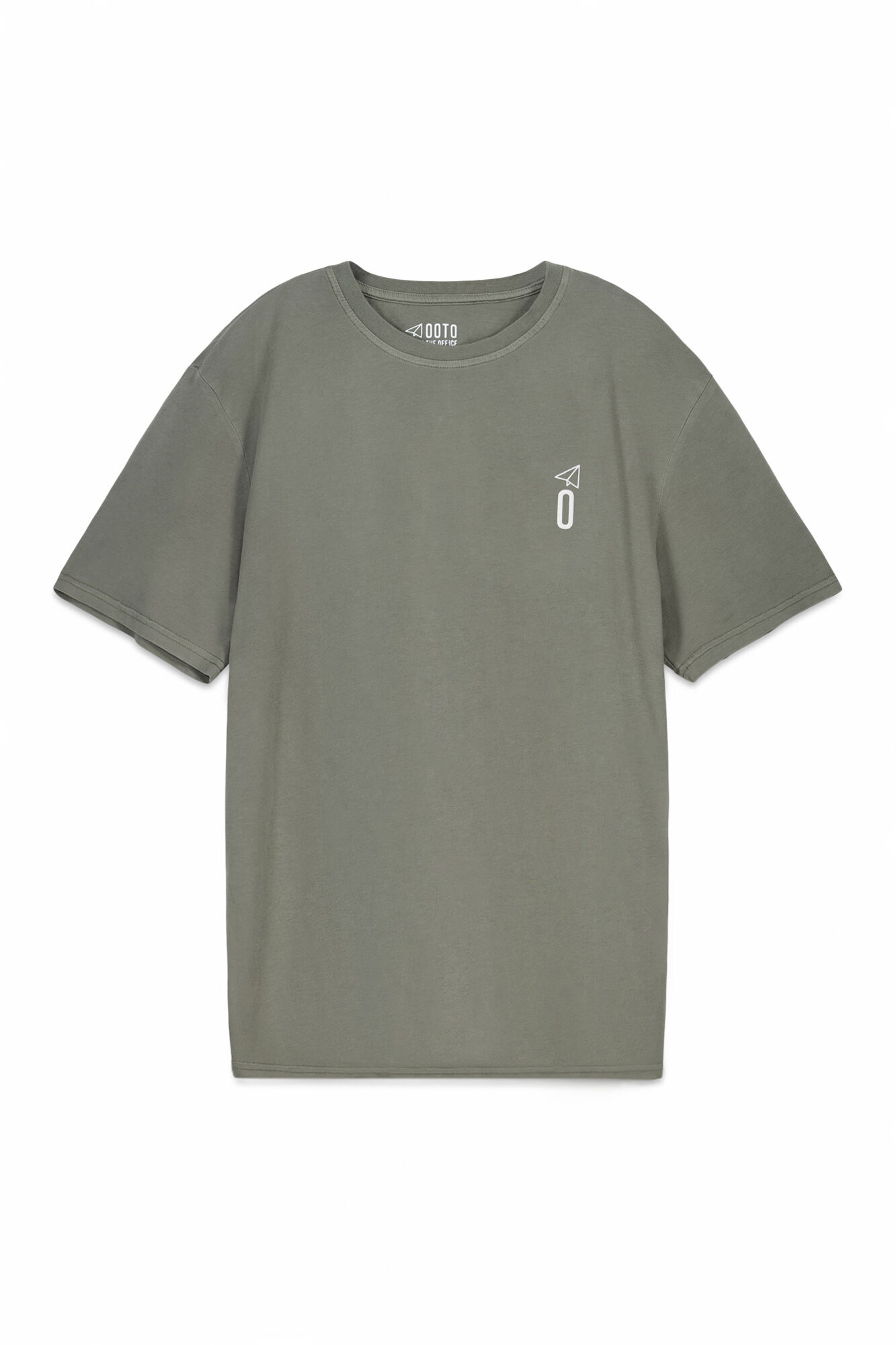 OOTO Camiseta b&aacute;sica lavada con estampado