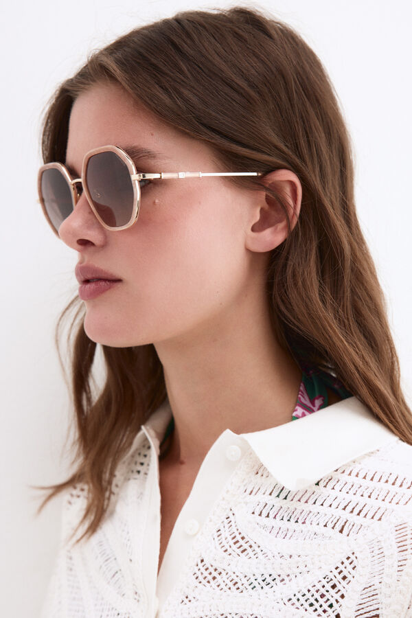 Pedro del Hierro Gafas montura met&aacute;lica Rosa