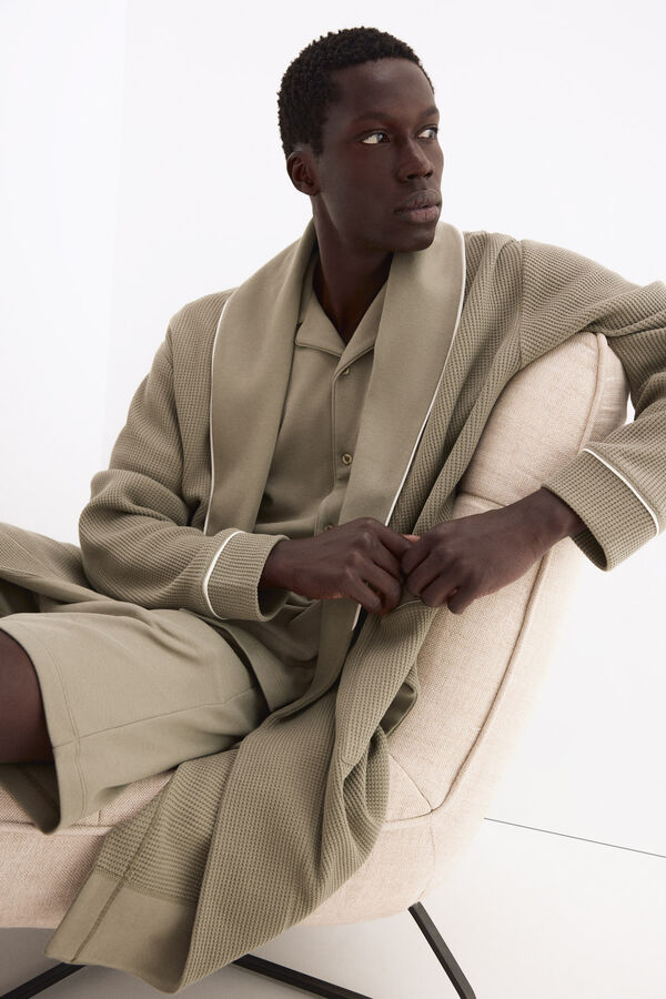 Pedro del Hierro Spanish cotton short sleeve pyjama shirt Green