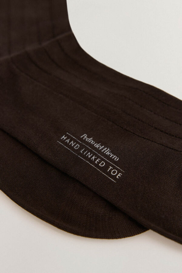 Pedro del Hierro Calcet&iacute;n liso vestir Marr&oacute;n