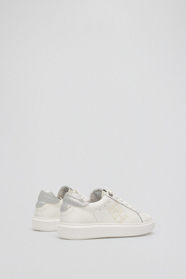 Pedro del Hierro T&ecirc;nis b&aacute;sico com logo e glitter Branco