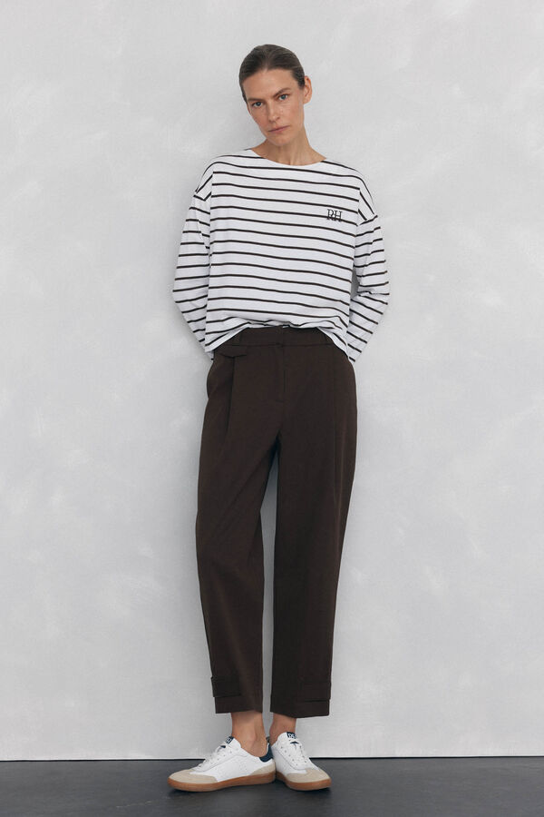 Pedro del Hierro Spanish cotton sailor t-shirt White