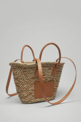 Pedro del Hierro Maxi logo basket bag Beige