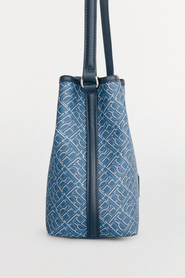 Pedro del Hierro Bolso bucket doble asa monograma Azul
