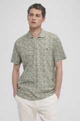 Pedro del Hierro Polo estampado folhas Verde