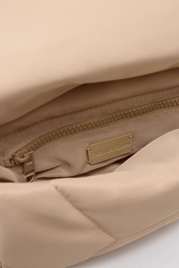 Pedro del Hierro Bandolera nylon nuevo logo volumen Beige