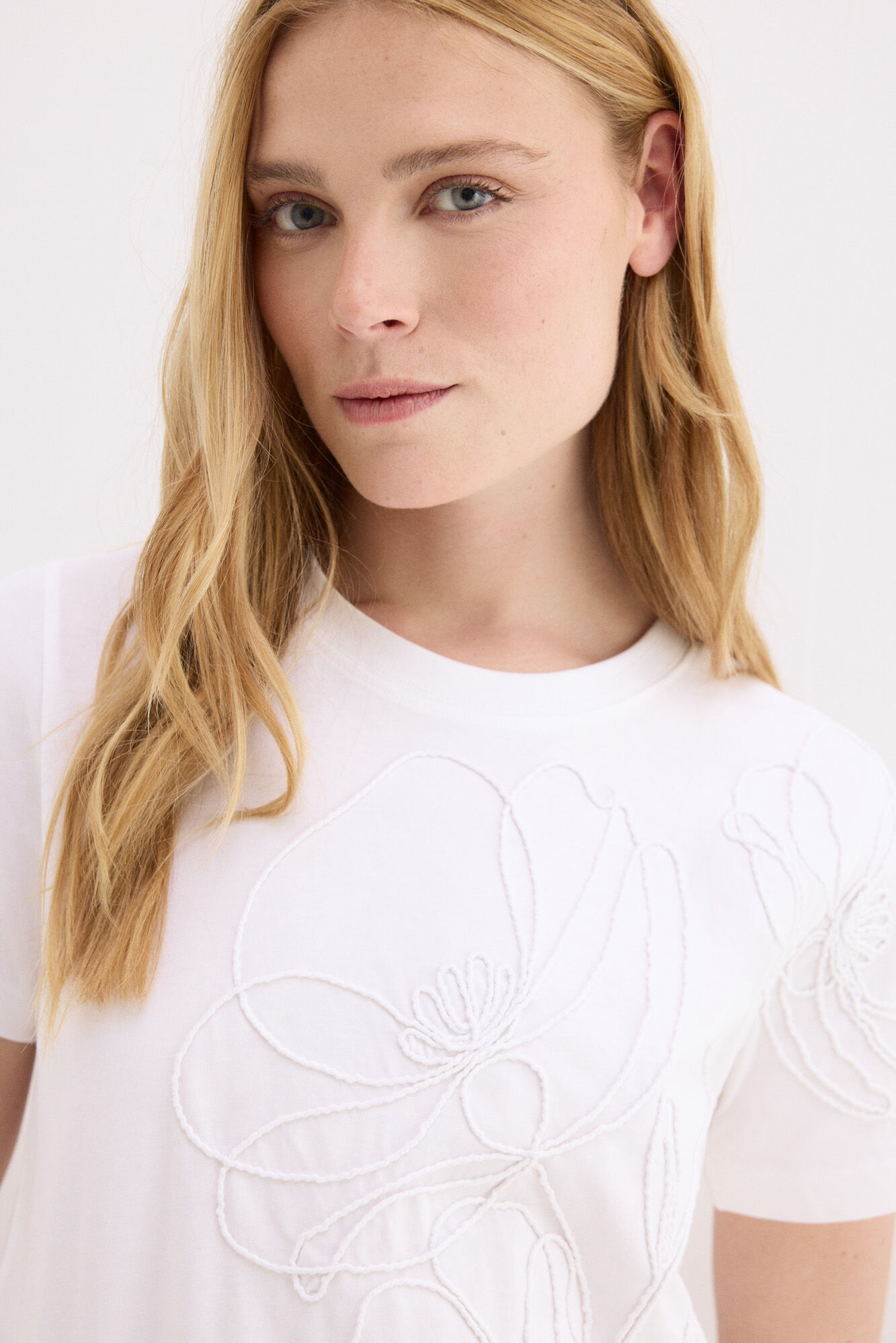 Pedro del Hierro Camiseta manga corta bordado cordon