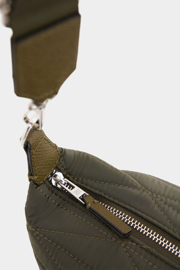 Pedro del Hierro Mala a tiracolo acolchoada em nylon Verde