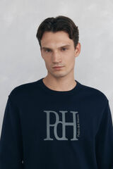 Pedro del Hierro Jersey punto fino big logo Blue