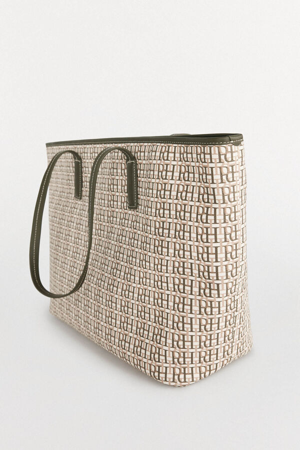 Pedro del Hierro Bolsa de compras com monograma Verde