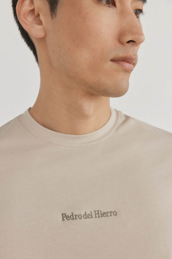 Pedro del Hierro Positional logo t-shirt Beige