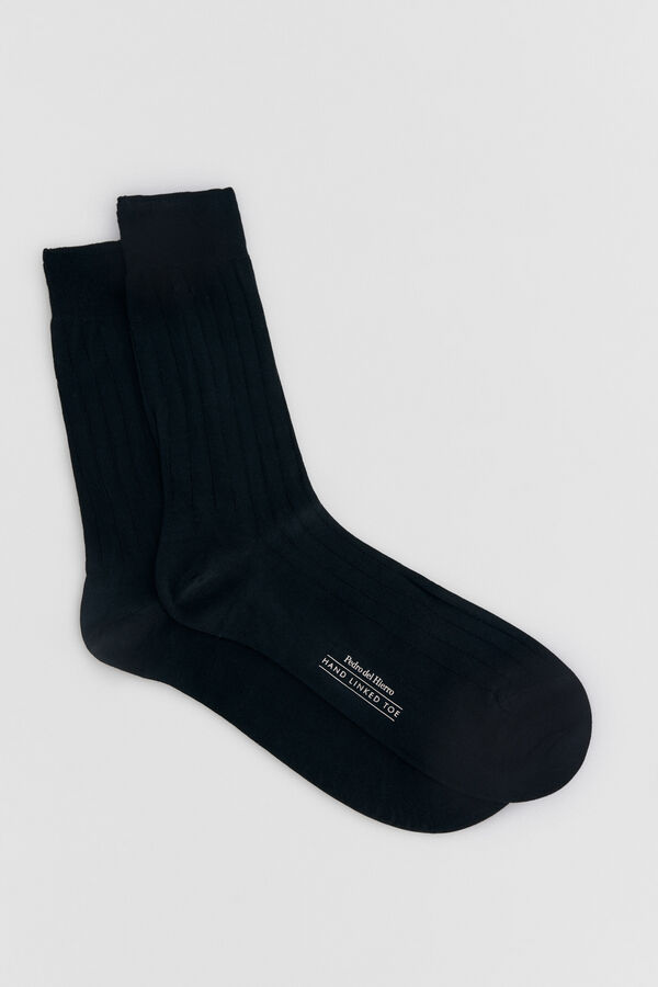 Pedro del Hierro Plain dress socks Black