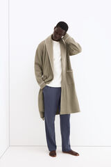 Pedro del Hierro Spanish cotton waffle robe Green