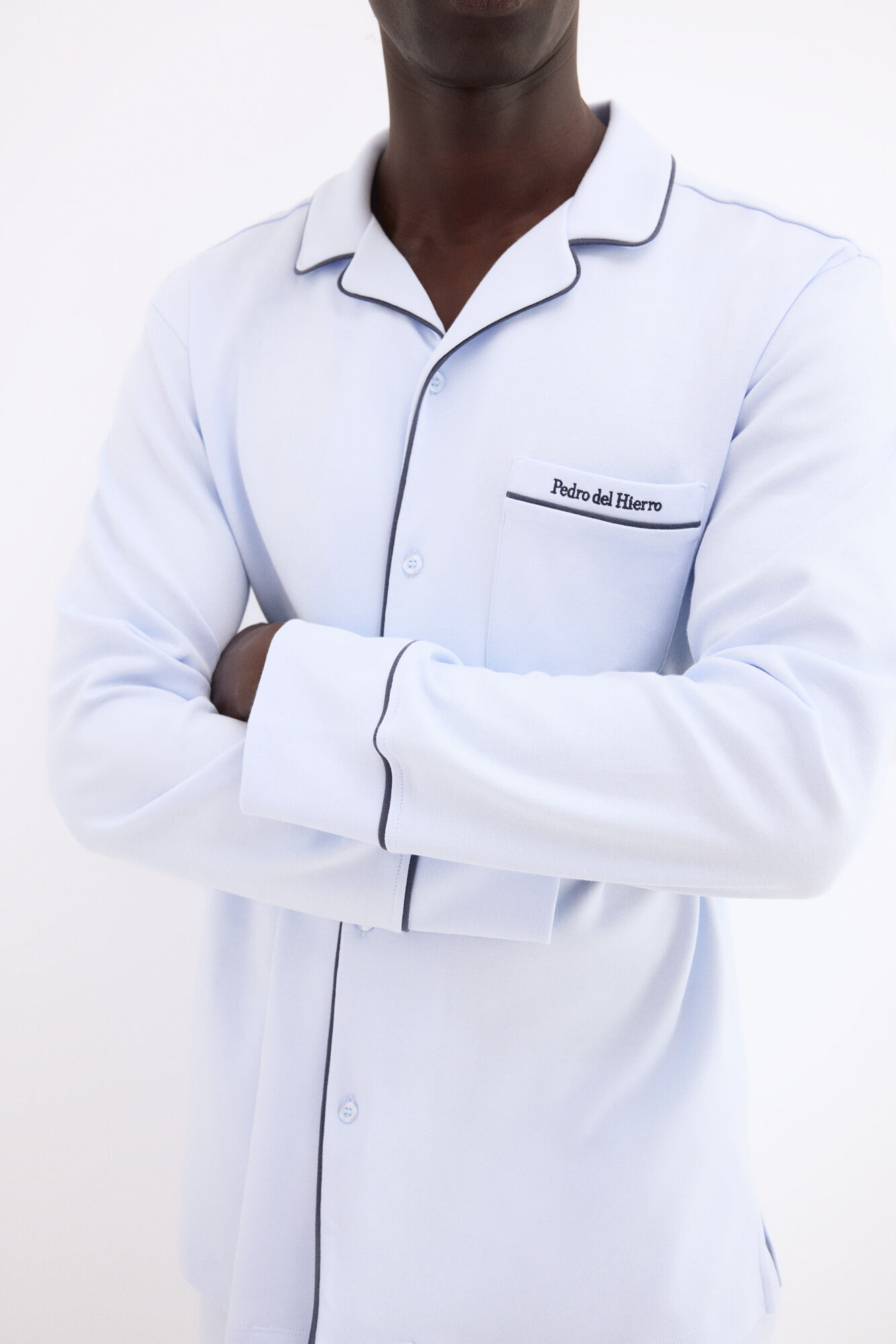 Pedro del Hierro Camisa pijama manga larga de algod&oacute;n espa&ntilde;ol