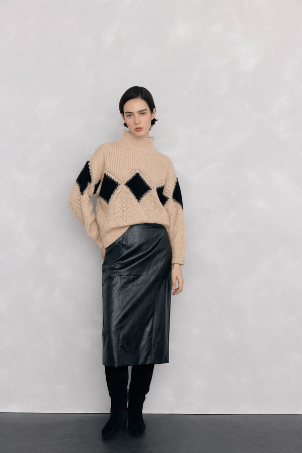 Pedro del Hierro Jersey perkins rombo fantasia Beige