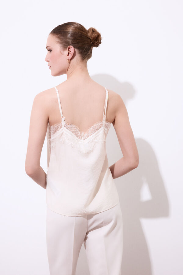 Pedro del Hierro Top lencero Blanco