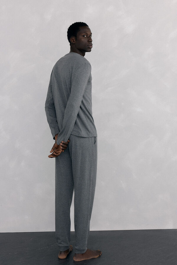 Pedro del Hierro Set de pijama punto Gris