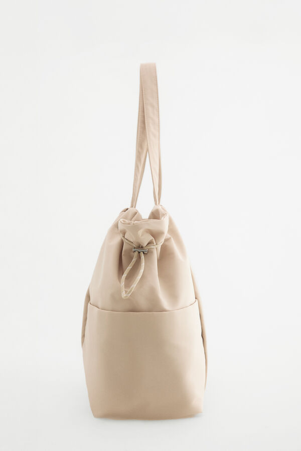 Pedro del Hierro Bolso lona grande Beige