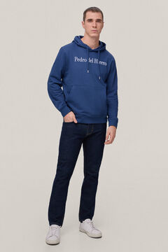 Pedro del Hierro Sweatshirt logo capuz Azul