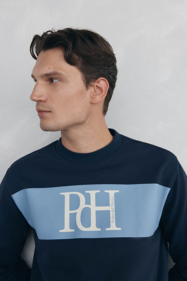 Pedro del Hierro Sudadera logo Azul